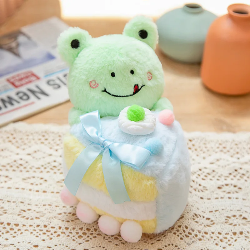 20cm Soft Pig Rabbit Frog Cake Shape Plushie Cuddly Toys Cute Burger Pig Fruit Cupcake Dolls Room Decor Birthday Gift