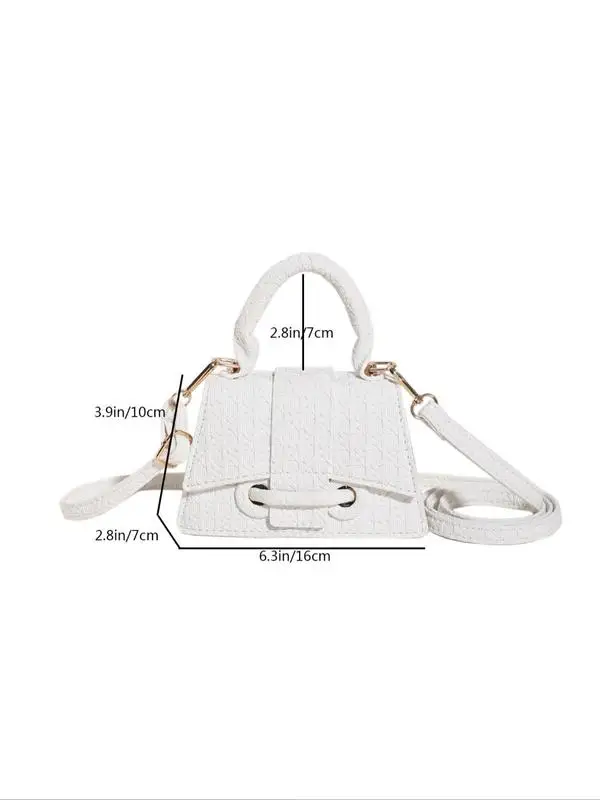 Women\'s Fashion Plain Handbag, Simple Design Solid Color Handbags for Women, Trendy All-match Mini Crossbody Bags for Party with