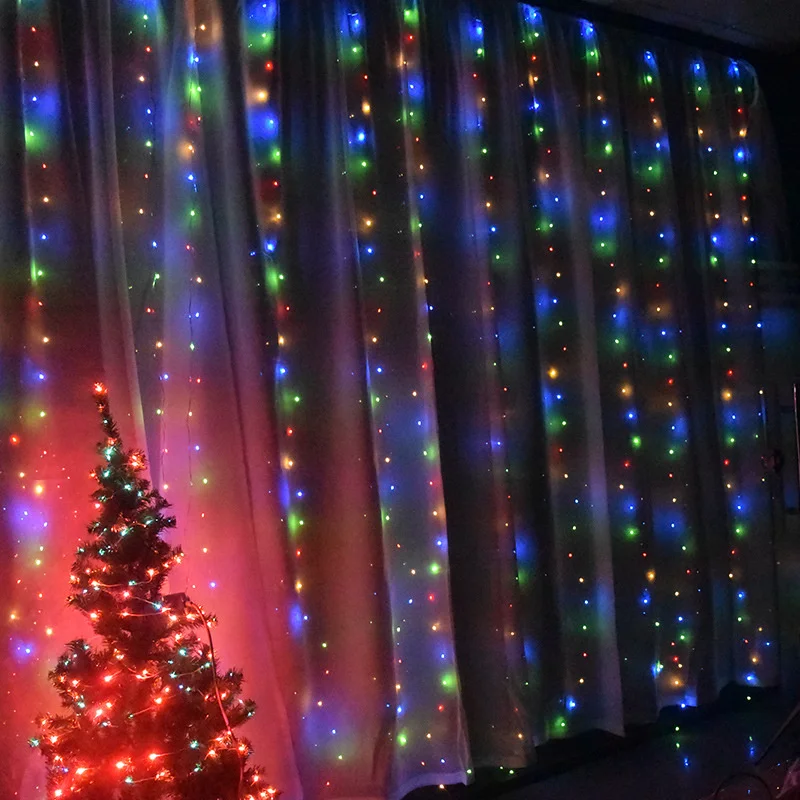 LED Curtain String Lights USB Powered Remote Fairy Lights Garland for New Year Wedding Party Home Camping Decoration Christmas