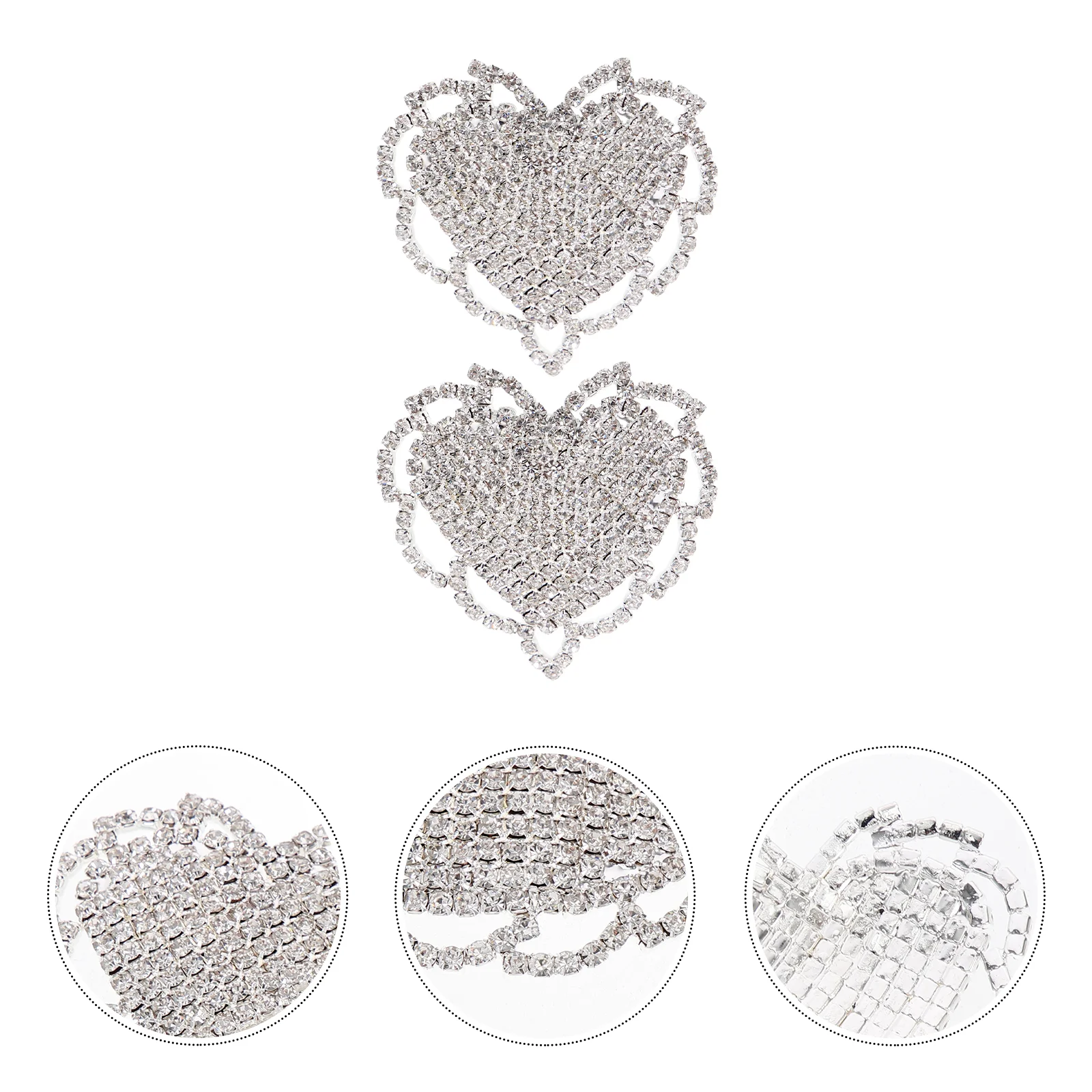 

2 Pcs Nipple Pasties Rhinestone Stickers Festival Nipples Decorative Breast Breeding Silver Alloy Newborn