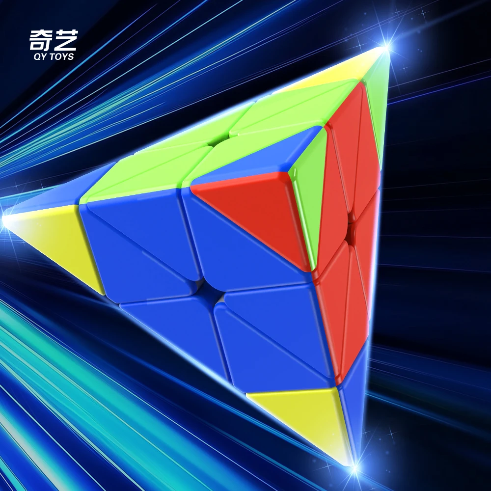 Qiyi guerreiro m pyraminx cubo mágico qy pyraminx cubo de velocidade profissional quebra-cabeça brinquedos crianças presente magico cubo quebra-cabeça