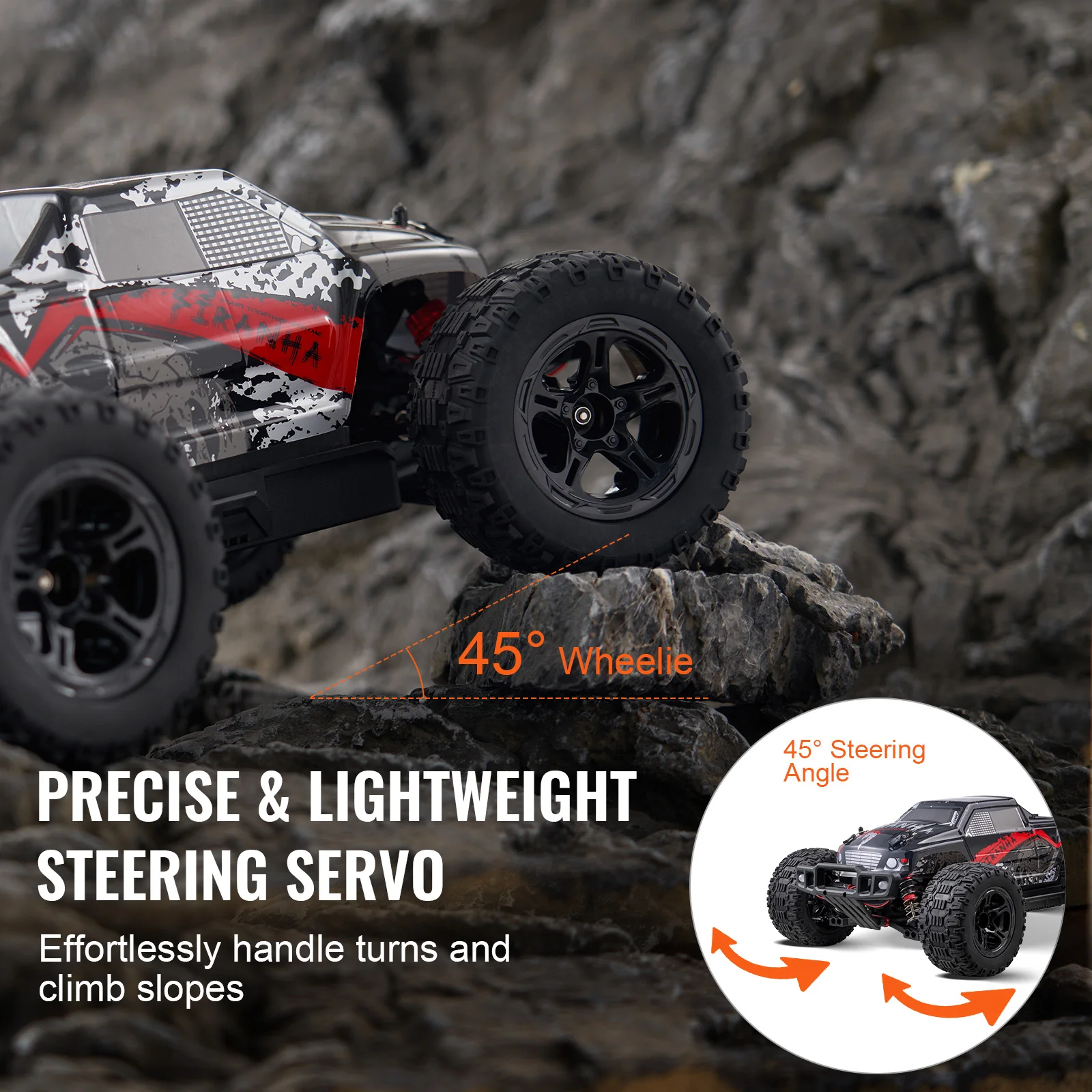 VEVOR 1:10 38KM/H 4WD RC Car All Terrain Off-Road with 2 Batteries Drift Monster Truck Children Toys for Kids Christmas Gifts