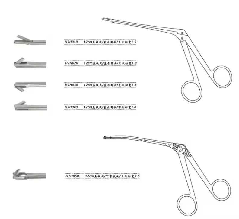 Nasal Bone Biting Forceps JZ Otolaryngology Instrument Upper Lower Left Right Reverse Cutting Stainless Steel ENT Surgical Force