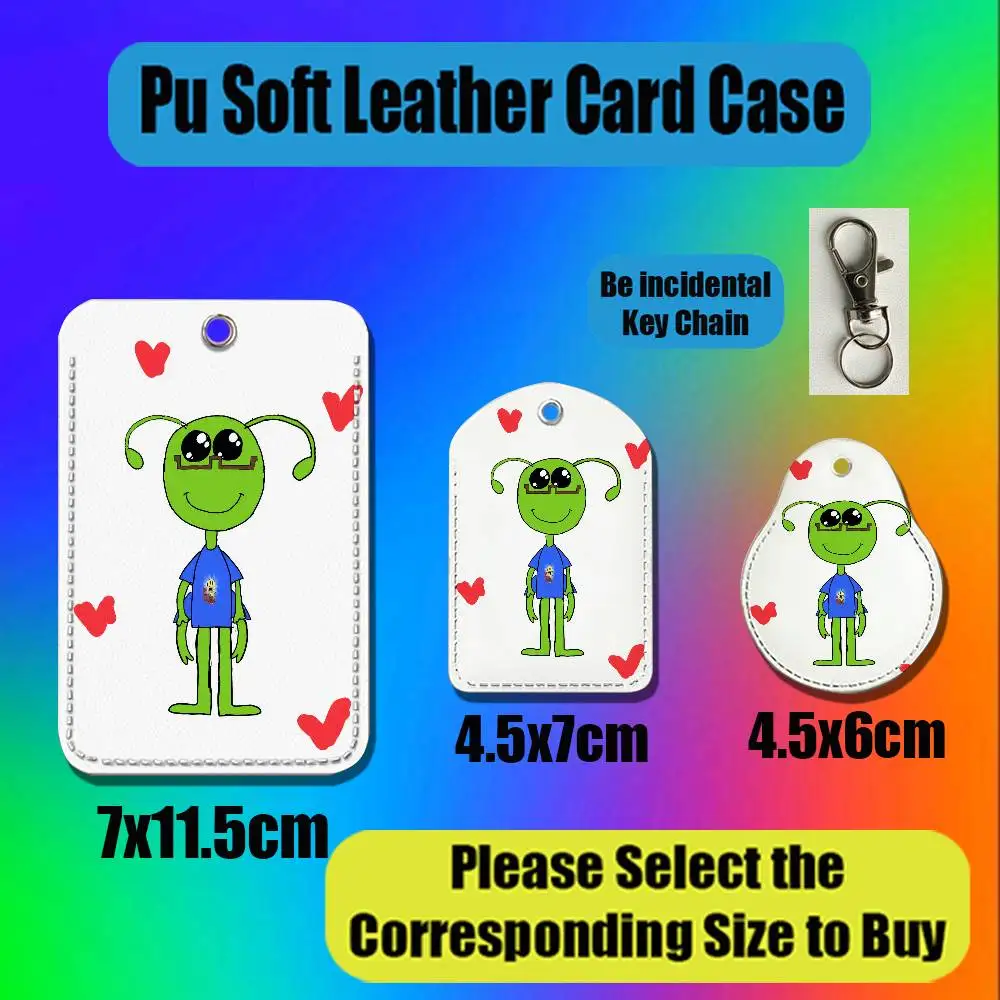 For Fact Attack Adventures Alien Facty Boy For Air Tag Case Card Holder Keychain ID Badge Credit Bank Access For AirTag Case