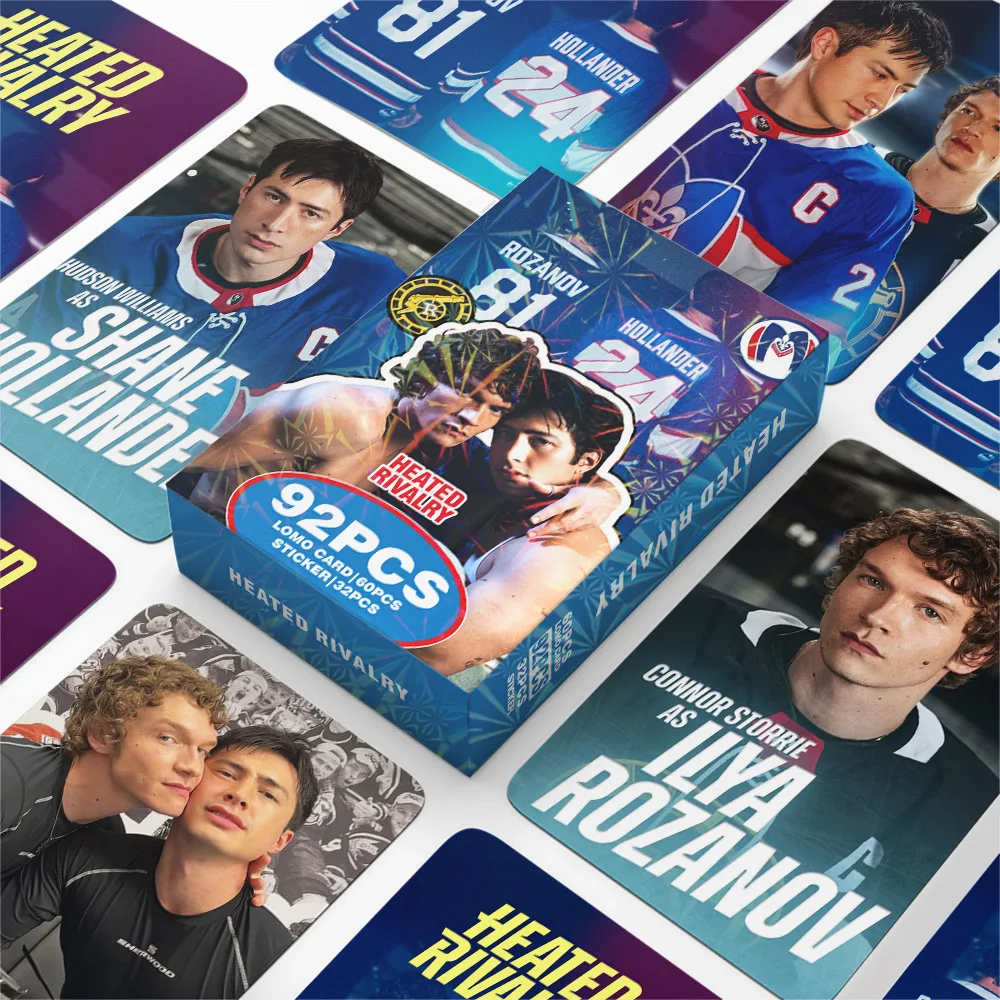 

60+32PCS KPOP Gay Romance TV Series 'Heated Rivalry' Shane Hollander Ilya Razanov Photo Cards Stickers LOMO Cards Gift Set