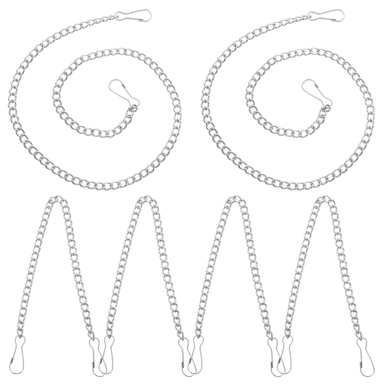 6 Pcs Tag Chain Heavy Duty Picture Hangers Metal Bird Feeder Hook Chalkboards Hanging Chains for Toys Plant Hooks Iron with