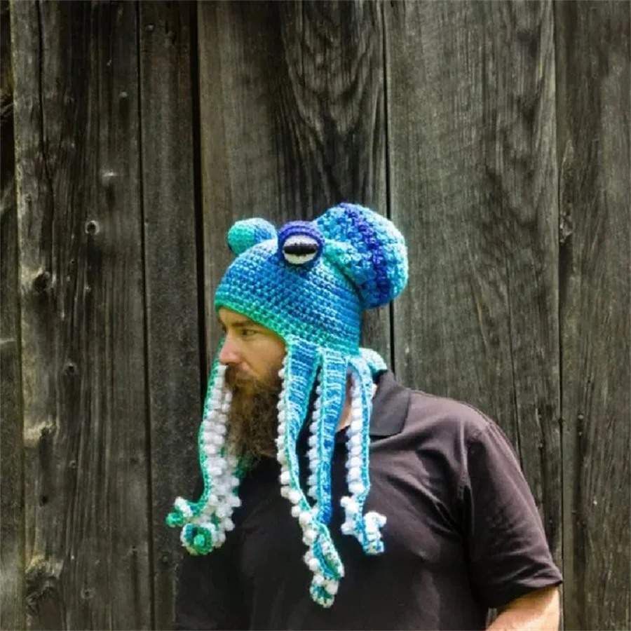 Hat Unisex Cthulhu Style Adult Party Funny Octopus Headgear Creative Holiday Gift Tricky Woolen Hat