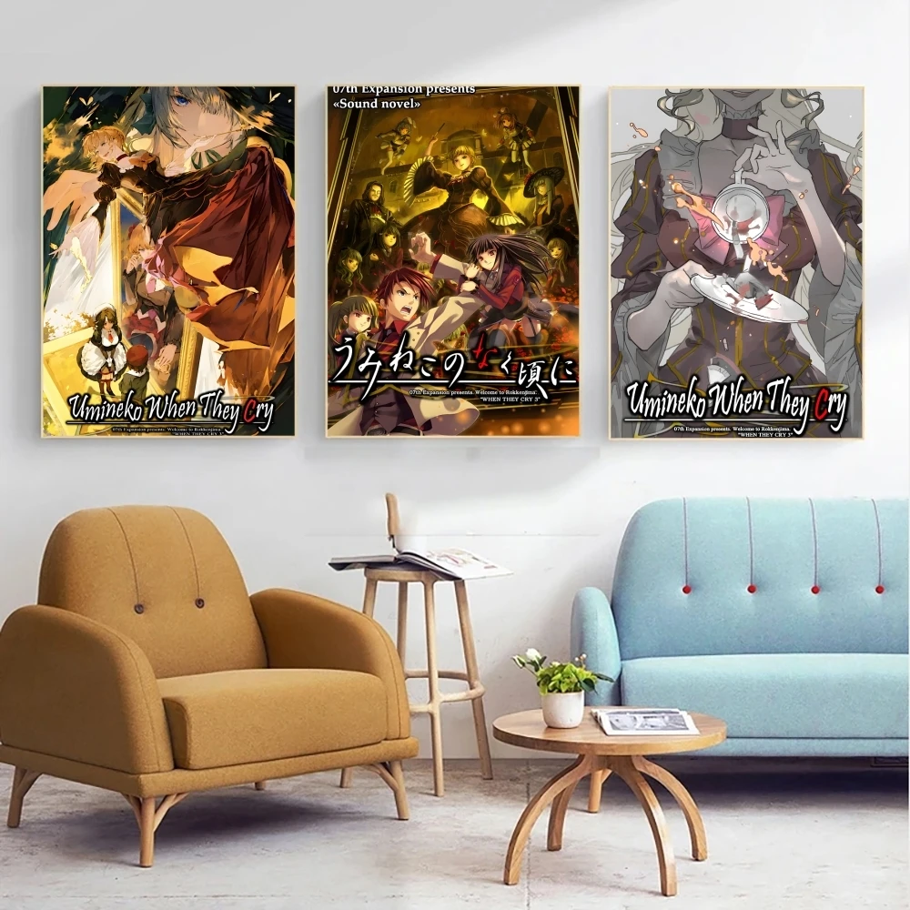 Game U-Umineko When They Cry Poster Elegant And Affordable Wall Art Stickers For Dormitory Living Room And Bedroom Spaces view 5