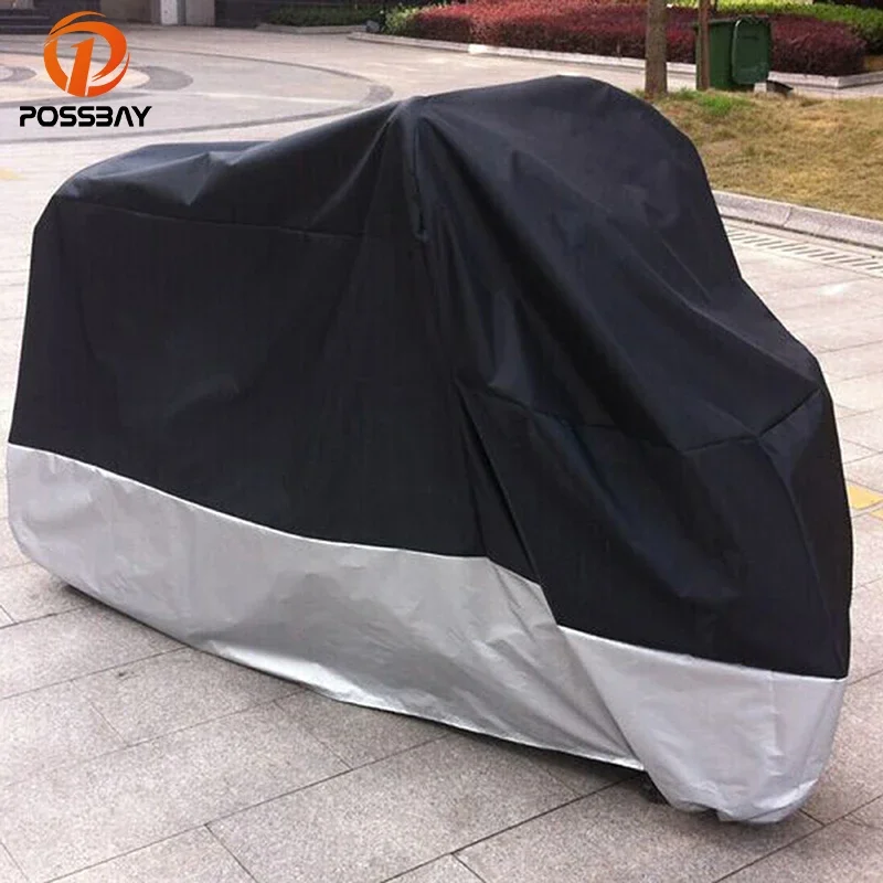 

POSSBAY Motorcycle Cover Waterproof Rain UV Dust Prevention Dustproof Covering for HONDA YAMAHA KAWASAKI HARLEY TOURING