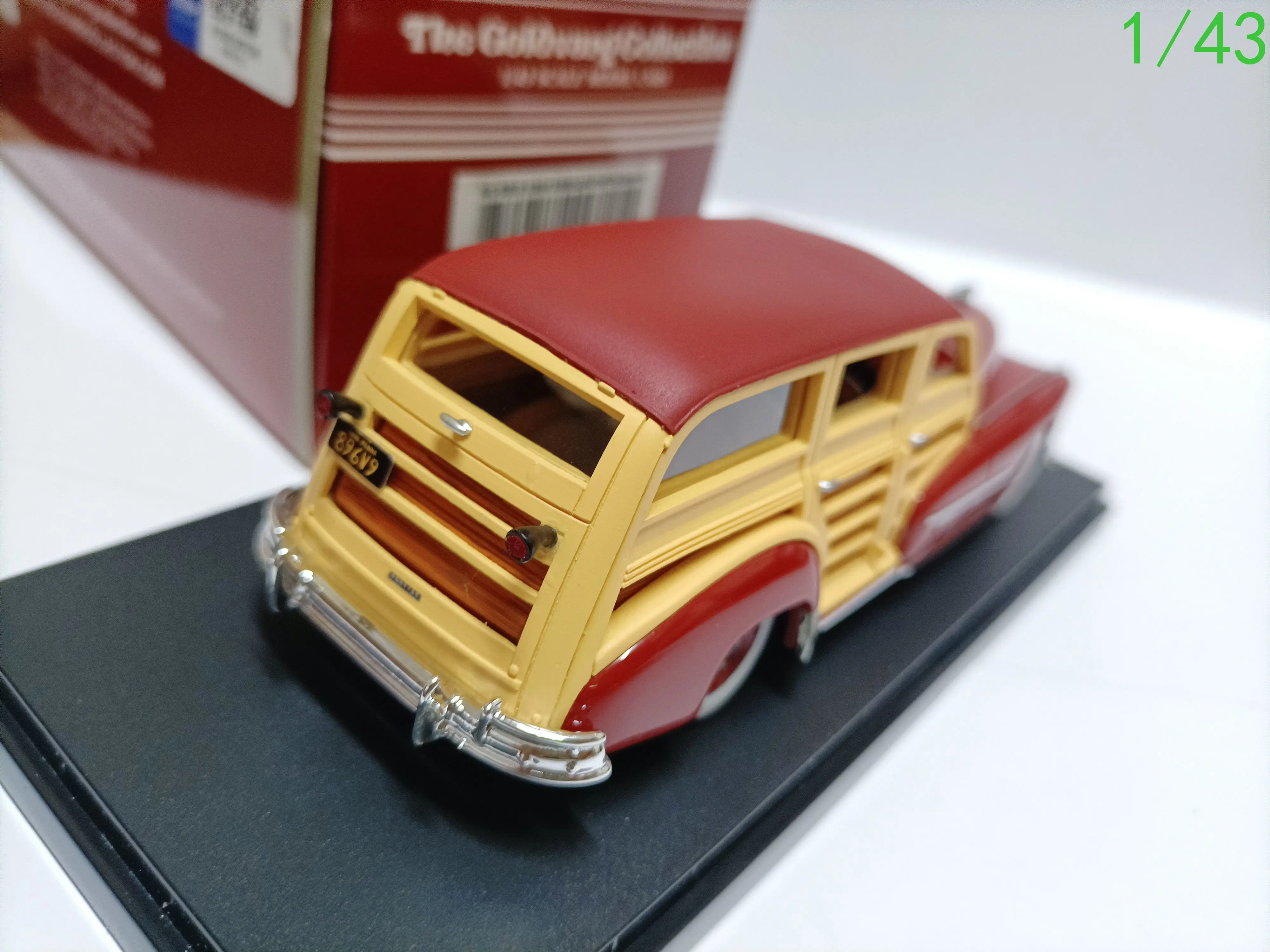 Goldvarg 1/43 Pontiac Wagon Model Pontiac Streamline 1948 Dark Red Ornaments Collectibles Gifts Resin