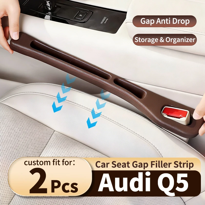 Car Seat Gap Filler Strip for Audi Q5, Anti-Drop & Anti-Leak Vehicle Crevice Storage Strip，Car Interior Storage Gap Plug