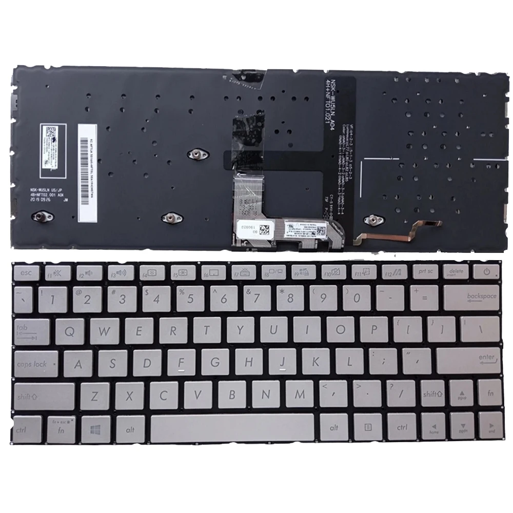 teclado retroiluminado para notebook dos eua para asus zenbook ux334 ux334fac ux334fa ux334fl ux334flc 01