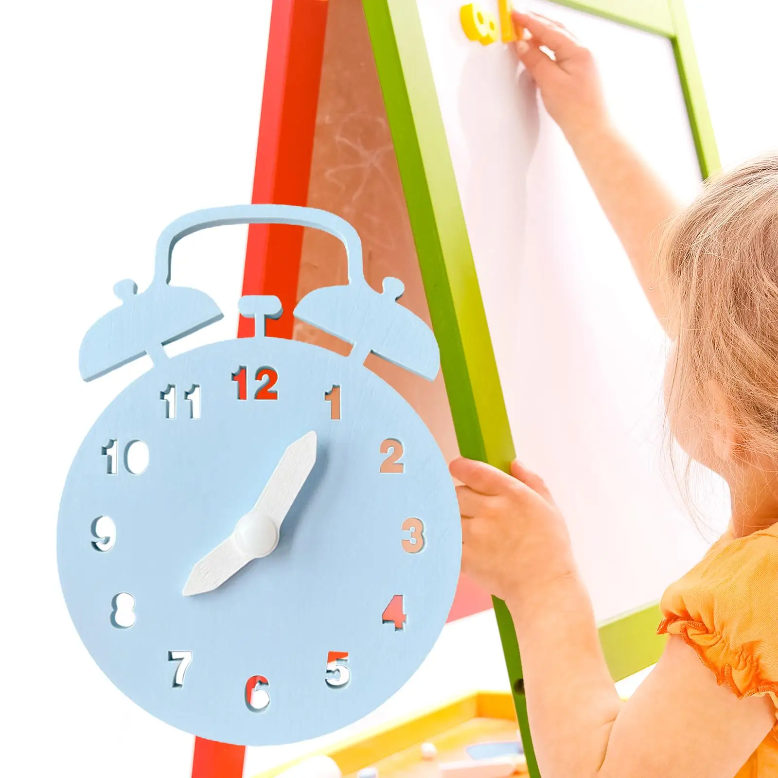 

Montessori Toy Child Busy Board DIY Parts,Wooden Clock Fine Motor Skill