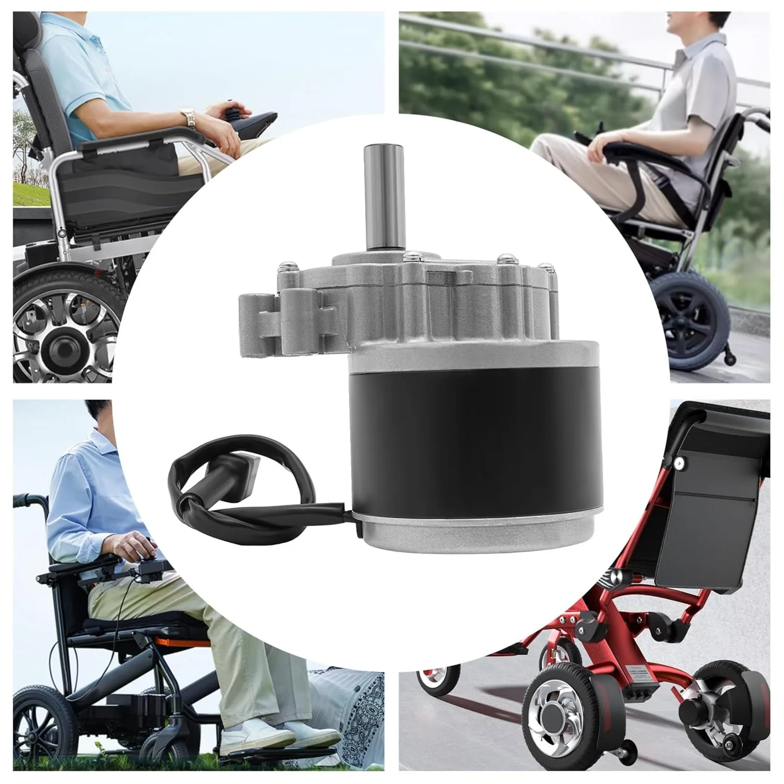 250W 24V Brushed DC Gear Motor, MY1016Z 75RPM Low Speed Motor for Beach Bikes & Mobility Scooters, Corrosion-Resistant Electric Motor view 5