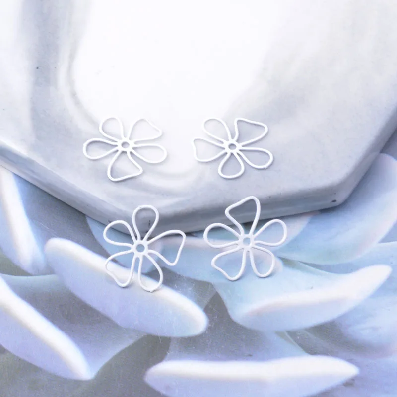 50 Stück Ac12657 20mm Bunte Blumen Filigran Anhänger Verbinder Hohlanhänger DIY Schmuckherstellung – Detail 8