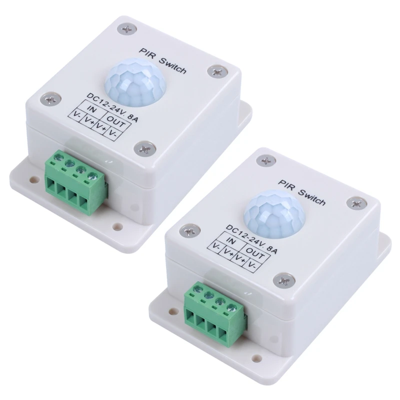 2X LED Lighting Motion Activated Sensor Switch 12 Volt DC Passive Light Control