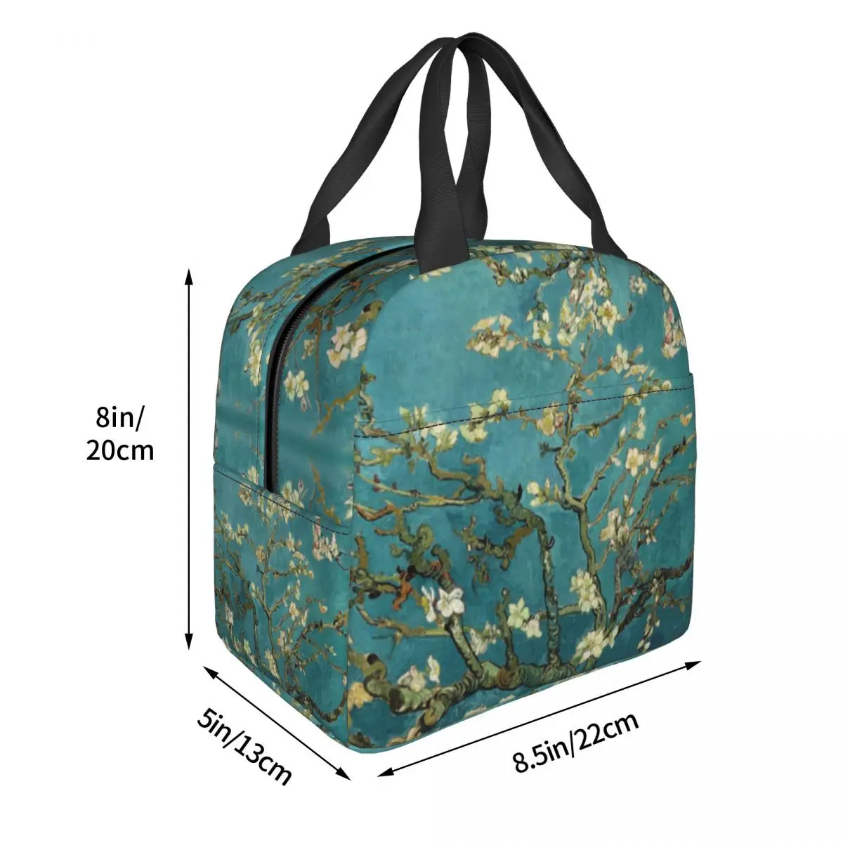 Van Gogh Mandel blüte Tumblr Grunge ästhetische Vintage isolierte Lunch Bag Lunch Container Kühltasche Tote Lunch Box Schule