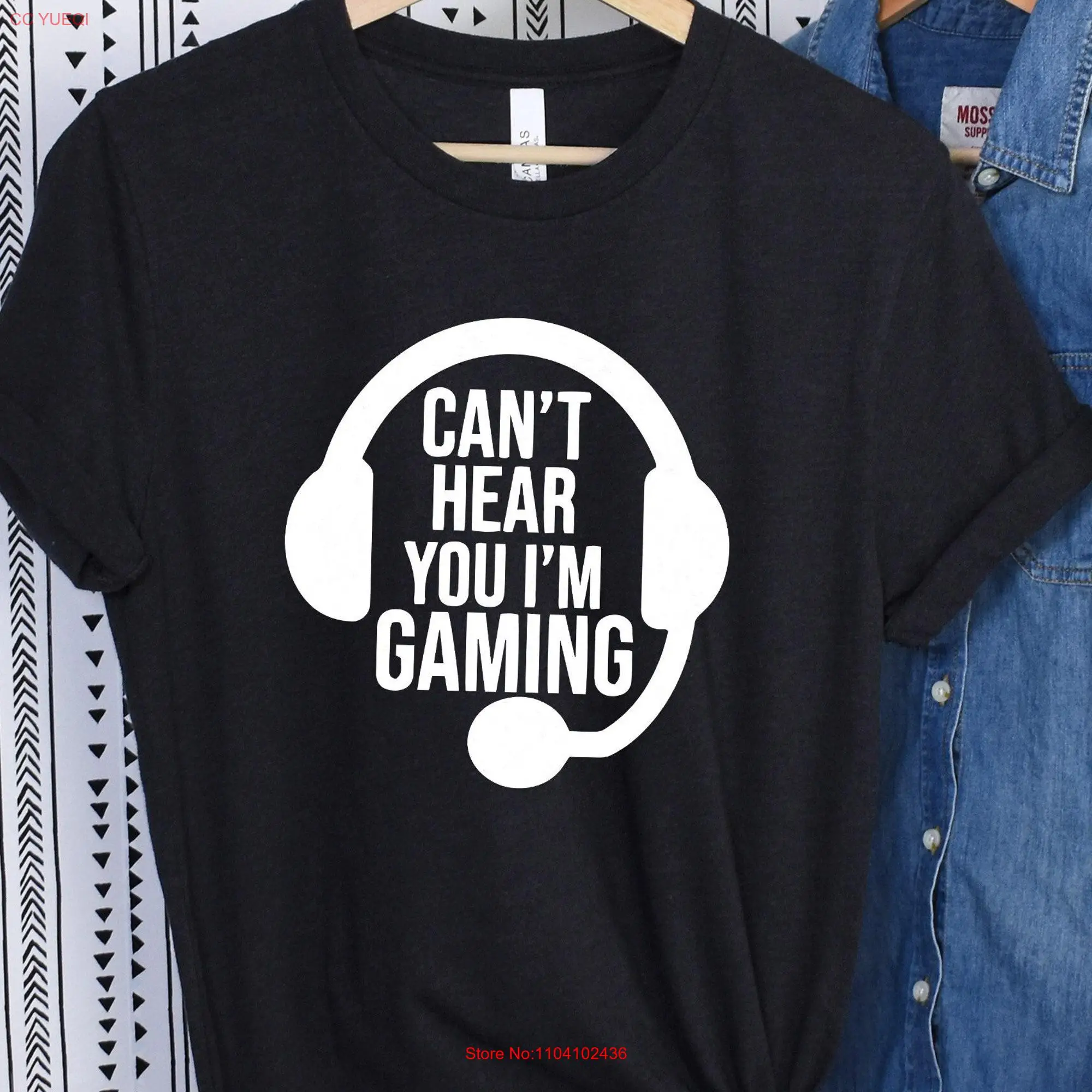 Я не могу слышать тебя, я играю, футболка, просто любитель игры для него, видео с длинными или короткими рукавами