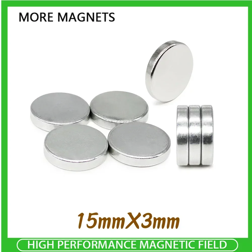 

10/20/50/100PCS 15x3mm Disc Rare Earth Magnet Bulk Round Magnetic Sheet Super Strong Fridge Magnet N35 Neodymium Magnets