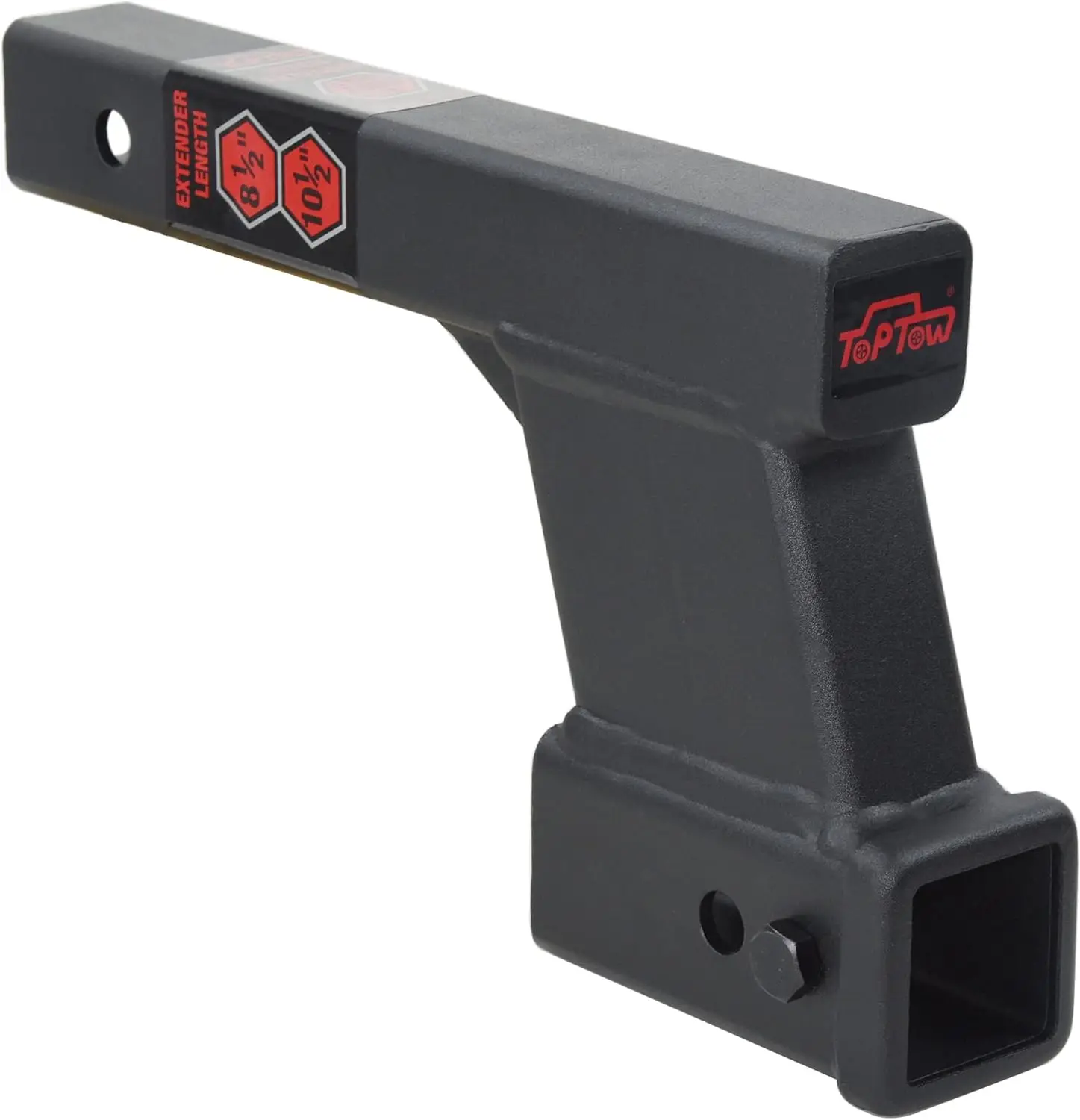 

Адаптер-удлинитель для фаркопа с вылетом 6 дюймов (опускание/подъем), длиной 8,5 и 10,5 дюймов, с квадратным штоком 2 дюйма, грузоподъемность 7500 фунтов, матовый черный цвет