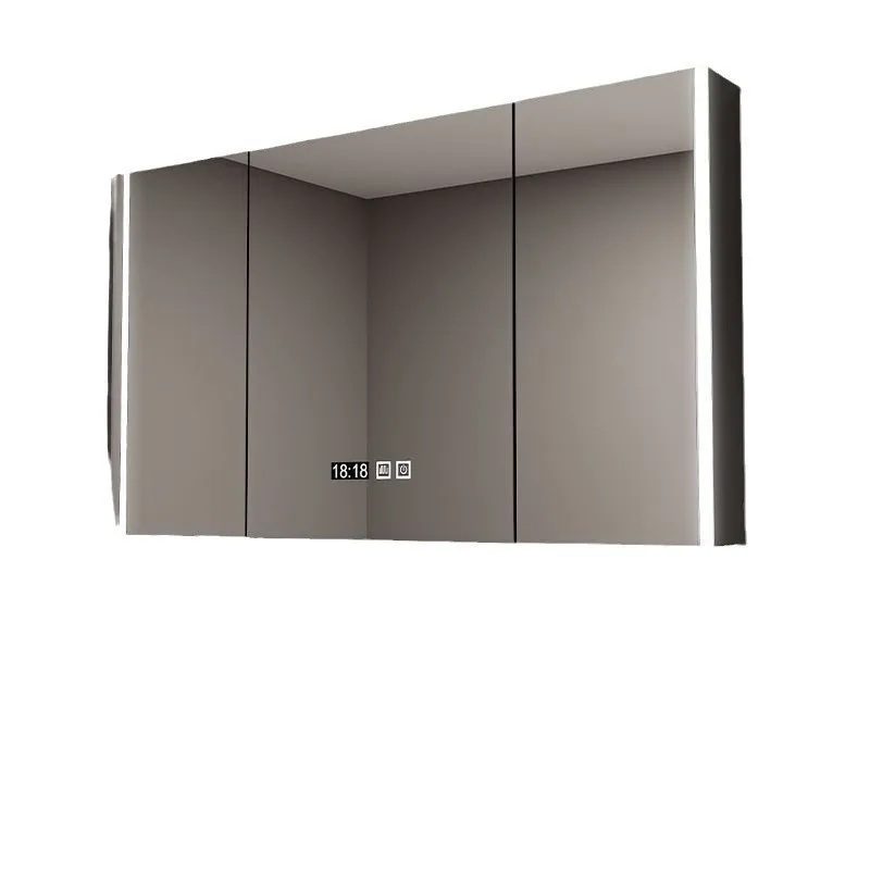 

Bathroom smart mirror cabinet Solid wood wall-mounted type with light defogging Bathroom beauty mirror with storage