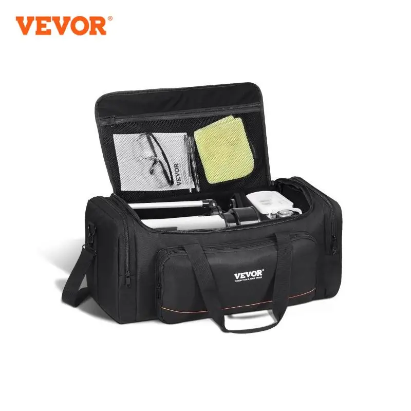 VEVOR Telescope Case 22 in Shock-Absorb Telescope Storage Bag with Fixed Buckles Multi-Pocket & Detachable Divider for Telescope