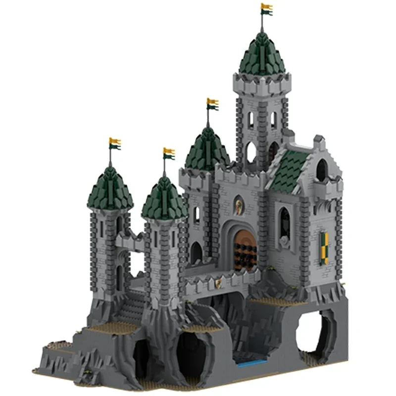 Technical Moc Bricks Fortress Model Green Dragon Stronghold Modular Building Blocks Gifts Toys For Children DIY Sets Assembling