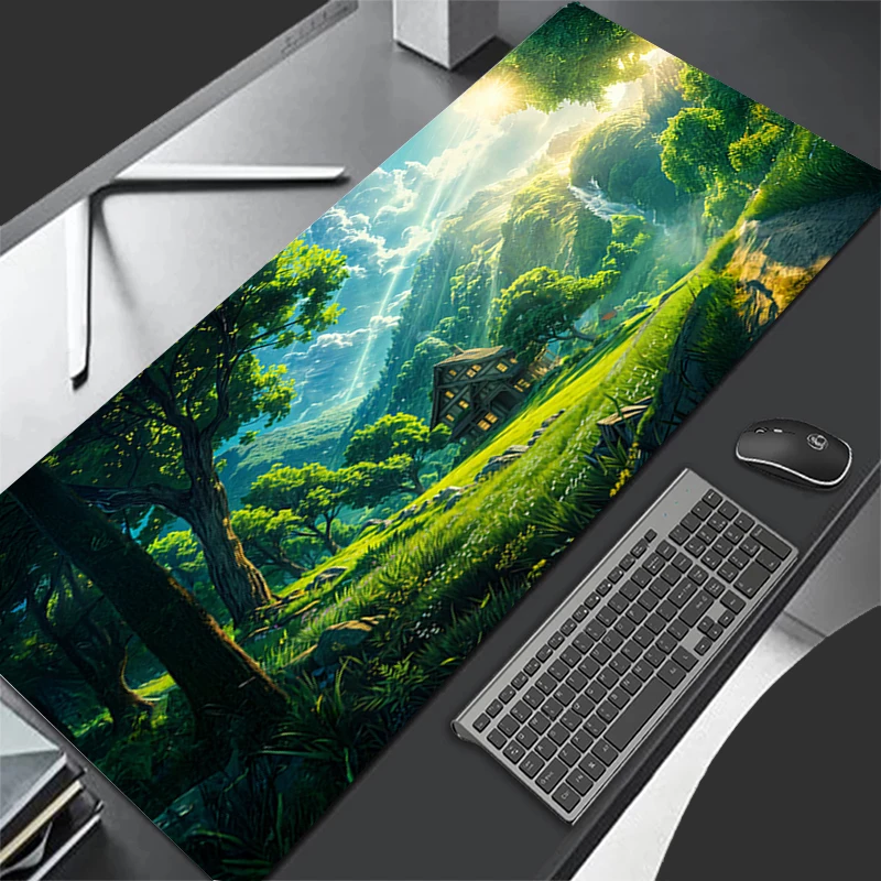 Mousepad Pattern Game Rubber Mouse Pad PC Accessories Desk Mat Non Slip Table Mat Gamer Cabinet Japan Anime Scenery Keyboard Pad