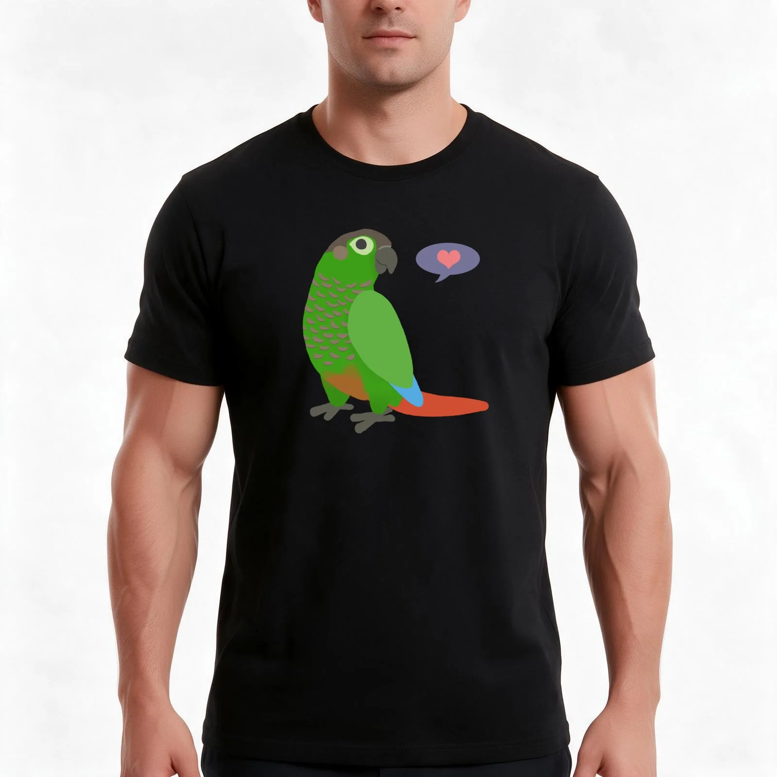 Green cheek conure T-Shirt Summer Casual Cotton Tee Oversized Streetwear Tops Vintage Graphic Print Loose Fit Short Sleeve