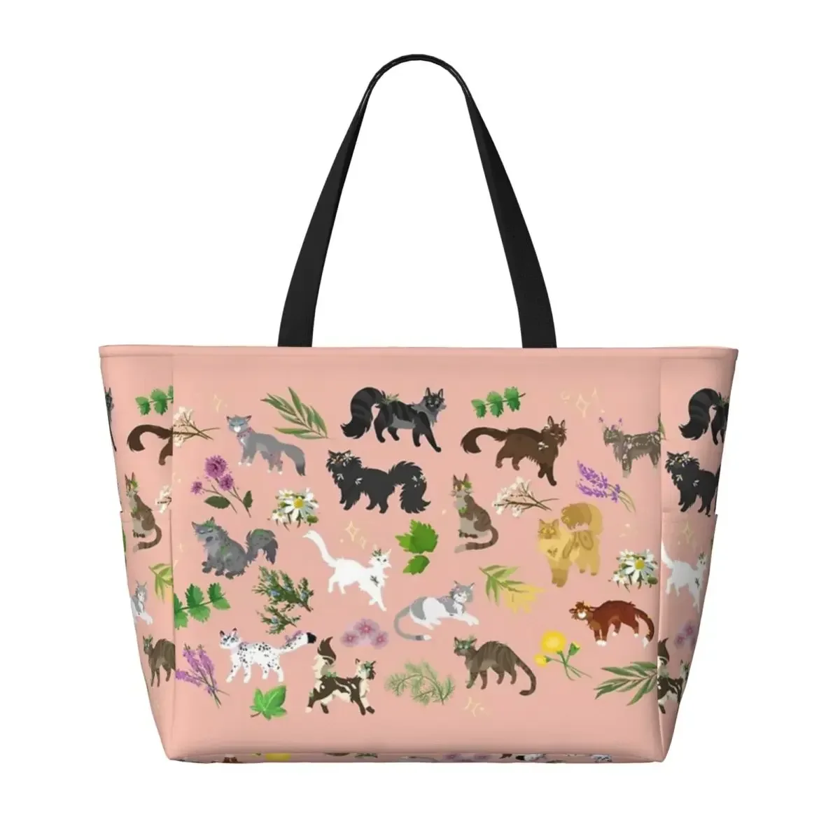 Medicine Cat Pattern Beach Travel Bag, Tote Bag Trendy Shopping Sports Birthday Gift Multi-Style Pattern