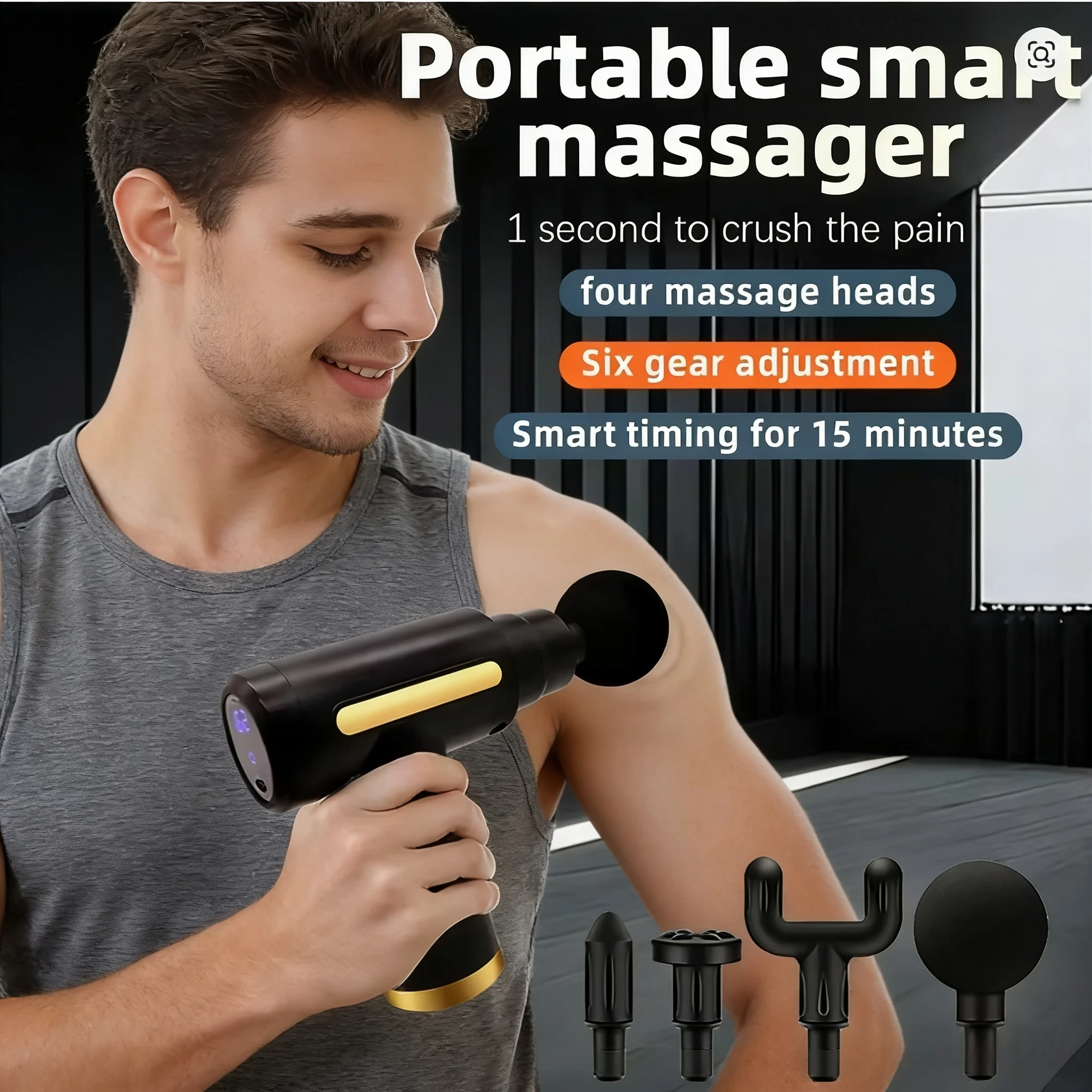 

New mini portable fascia gun, deep tissue lightweight design, adjustable speed massager, suitable for the whole body