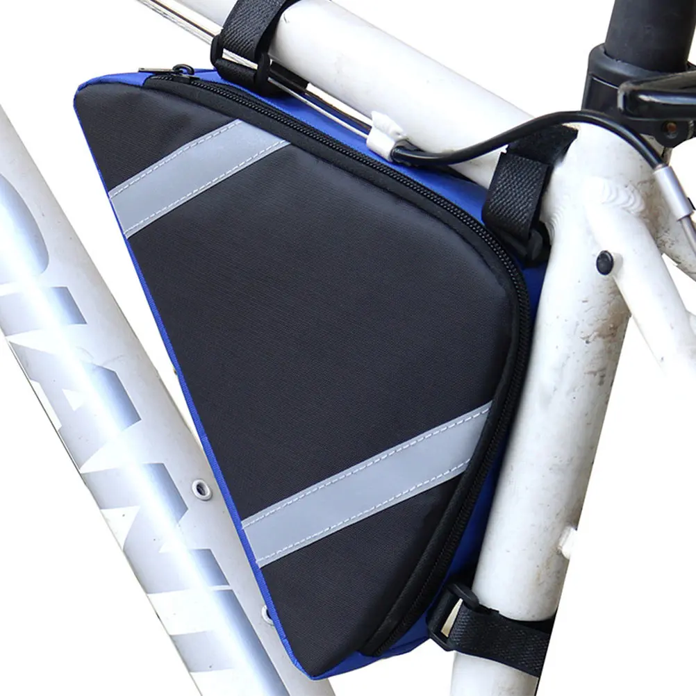

Bike Beam Bag Cycling Saddle Bag Adjustable Straps Zipper Closure Weather Resistant Practical Open