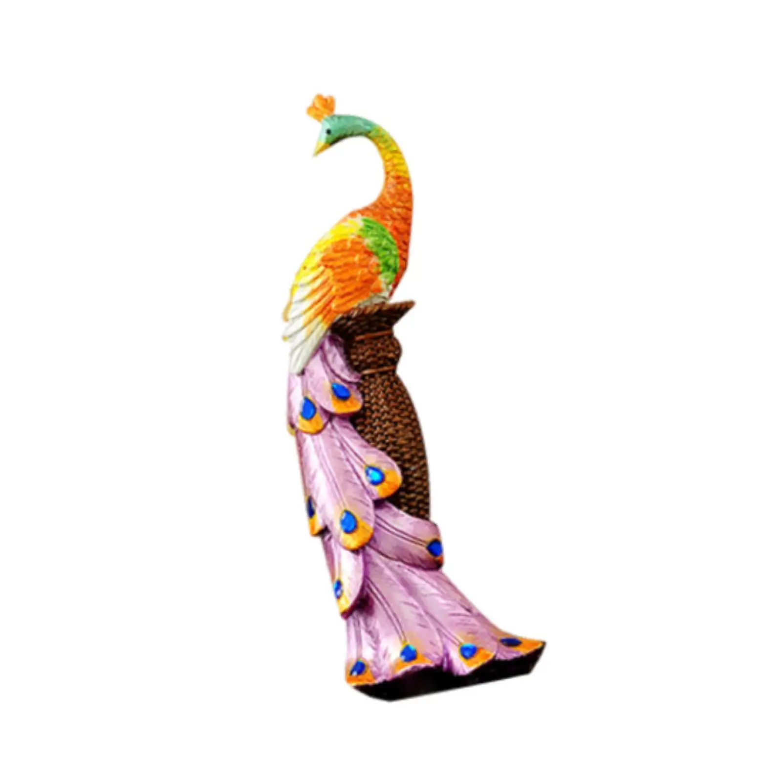 

Peacock Statue Creative Crafts Housewarming Gift Decorative Decor Desktop Ornament for Home Shelf Office Countertop Party
