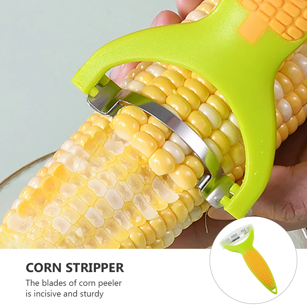 

2pcs Stainless Steel Corn Peeler Rustproof Fruit Vegetable Stripper With Hanging Hole Efficient Kitchen Gadget For Easy Kernel