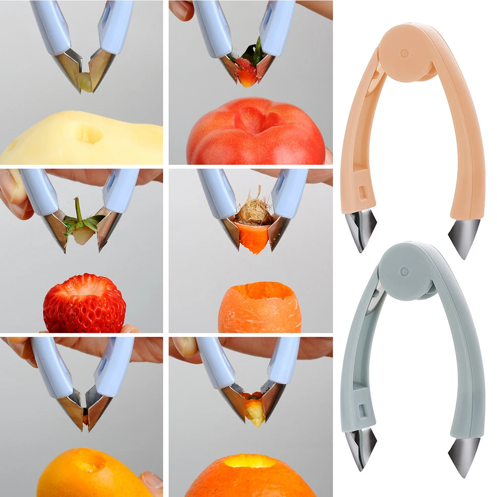 Revolutionary Strawberry Huller and Vegetable Stem Remover Ergonomic Handle High Quality Stainless Steel Blade view 5