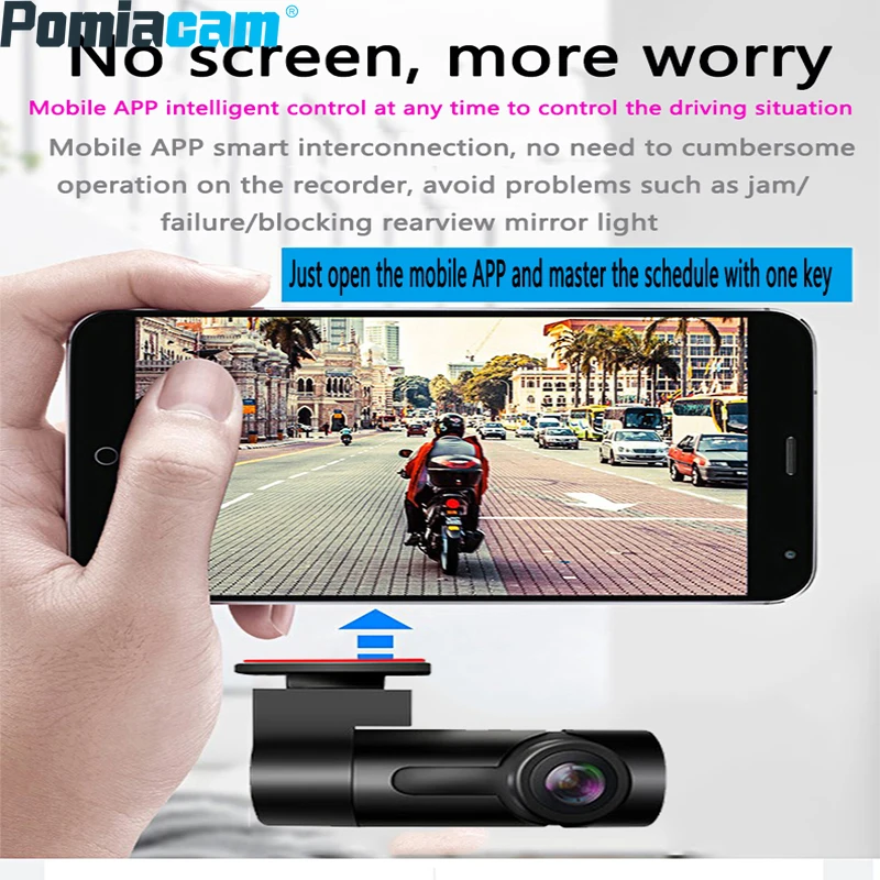 Perekam Video Mini 720P kamera mobil, perekam mengemudi WiFi nirkabel cocok untuk rumah mobil dalam ruangan G10