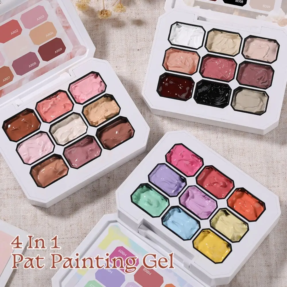 

9-color 4IN1 Pat Ombre Gel Nail Polish High Saturation French Nail Manicure Gradient Painting Gel Varnishes Nail Polish