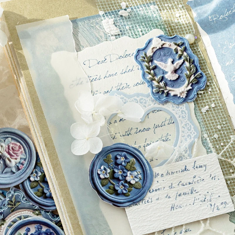 Mr. Paper, Vintage Paint Seal Theme Envelope Gift Bag Sealing Sticker Pack