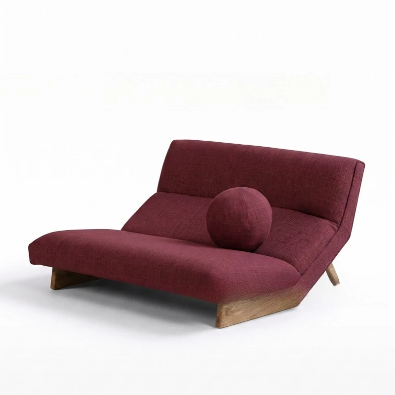 New solid wood thickened sofa chair New Chinese style leisure chair High backrest single sofa Living room without armrest