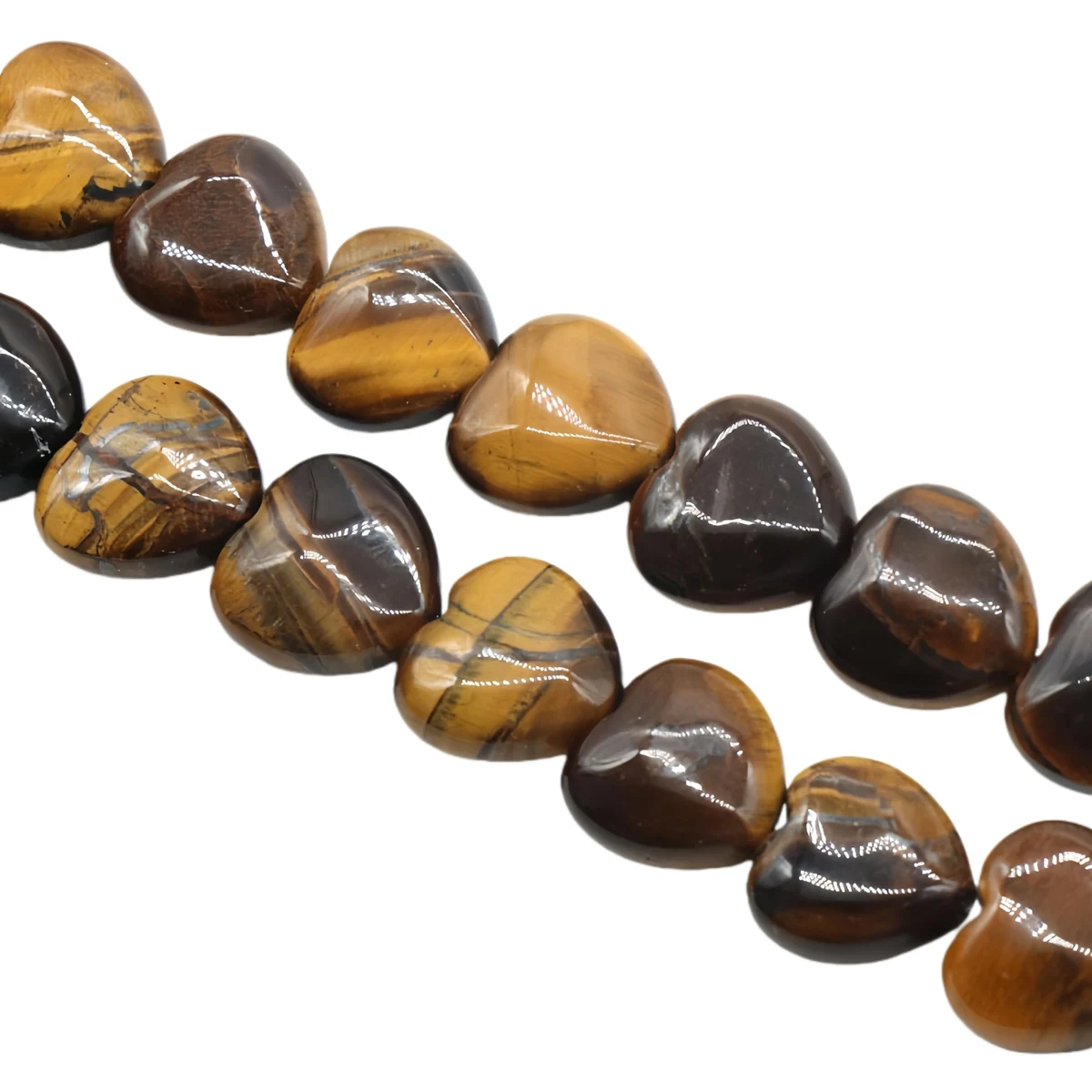 

Loose 16MM Yellow Tiger Eye Love Heart Gemstone Beads for DIY Making Jewelrys Crystal Stone Beaded (25PCS/Strand)