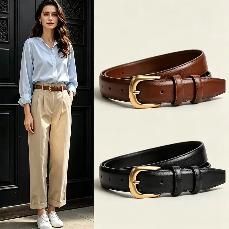 Women's Trousers Belt Fashion Designer Brand Belt for Jeans Belt female Pin Buckle Belts for Women Black Brown Waist Belt ZX015