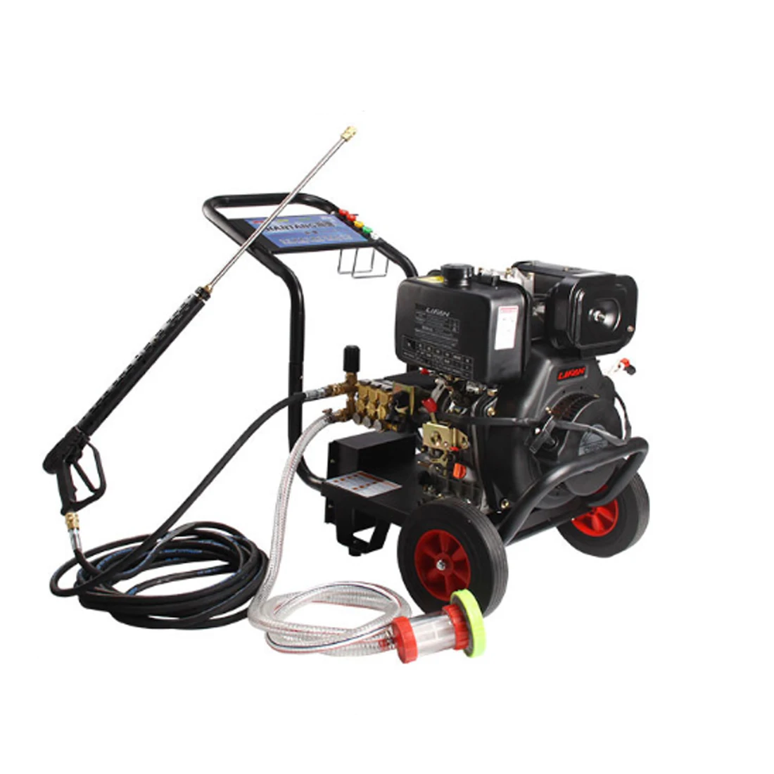 Diesel-powered ultra-high pressure gasoline car washing machine peeling bark and rust pipe dredging cleaning machine