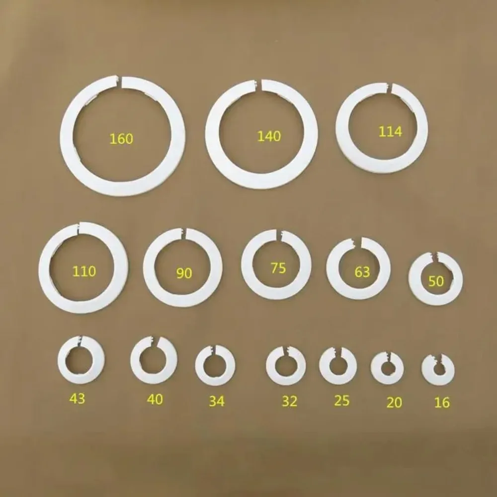 Pipe Cover Decoration PVC Pipe Ring Sewer White Pipe For Air Conditioning Pipe Cover Household Pipe Collar Accessories 10-140