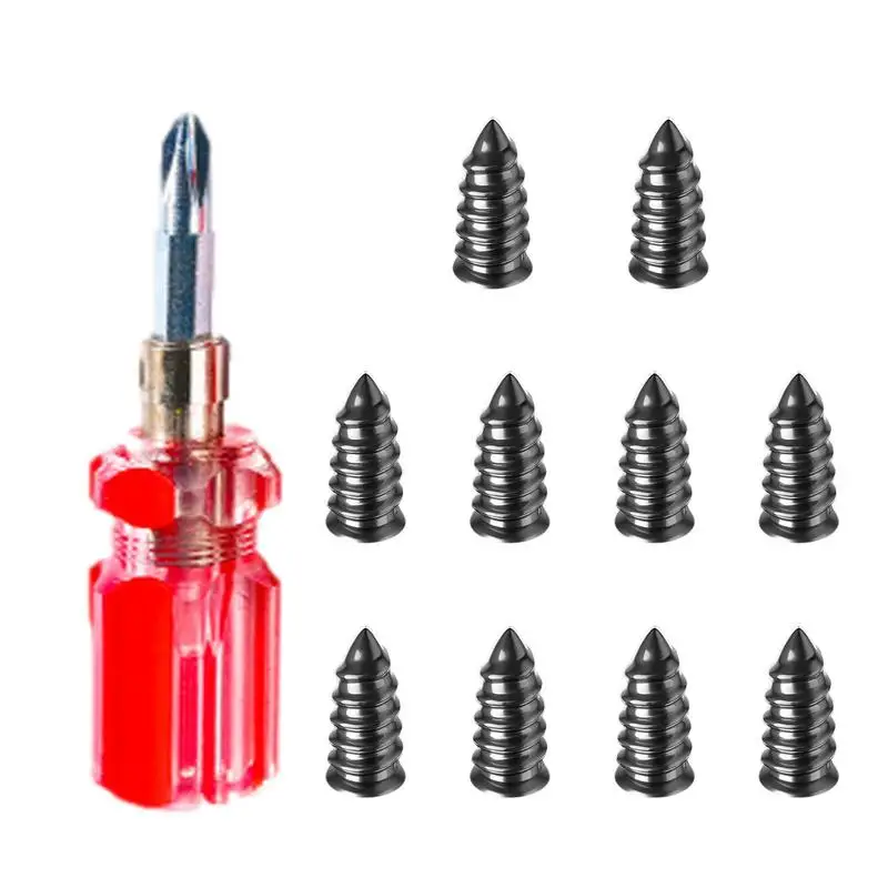 

Tire Repair Screw Tire Repair Plugs 10 PCS Durable Rubber And Iron Tire Repair Screws With Wide Applicability For Biking And