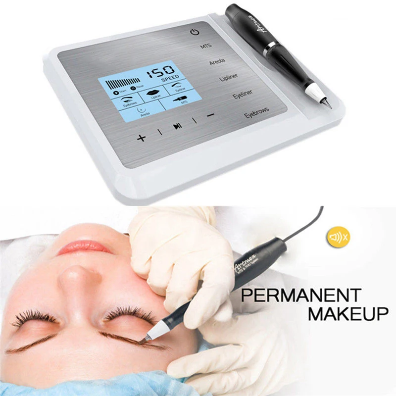 50W Eye Brow Lip Rotary Pen Permanent Makeup Tattoo Machine MTS PMU System With V9 Tattoo Needle