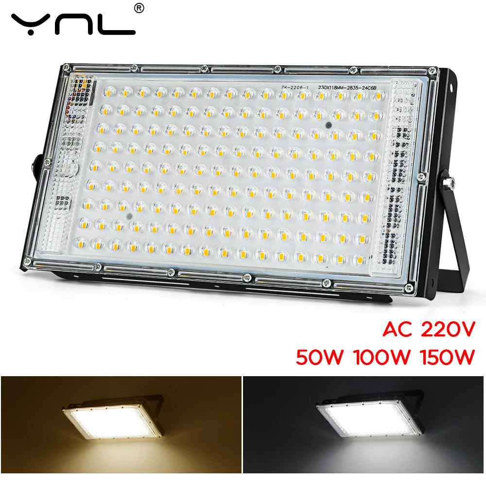 

Outdoor Lighting Flood Light Foco LED Exterior Spotlight 50W 100W 150W AC 220V Waterproof IP65 Garden LED Projector Floodlight