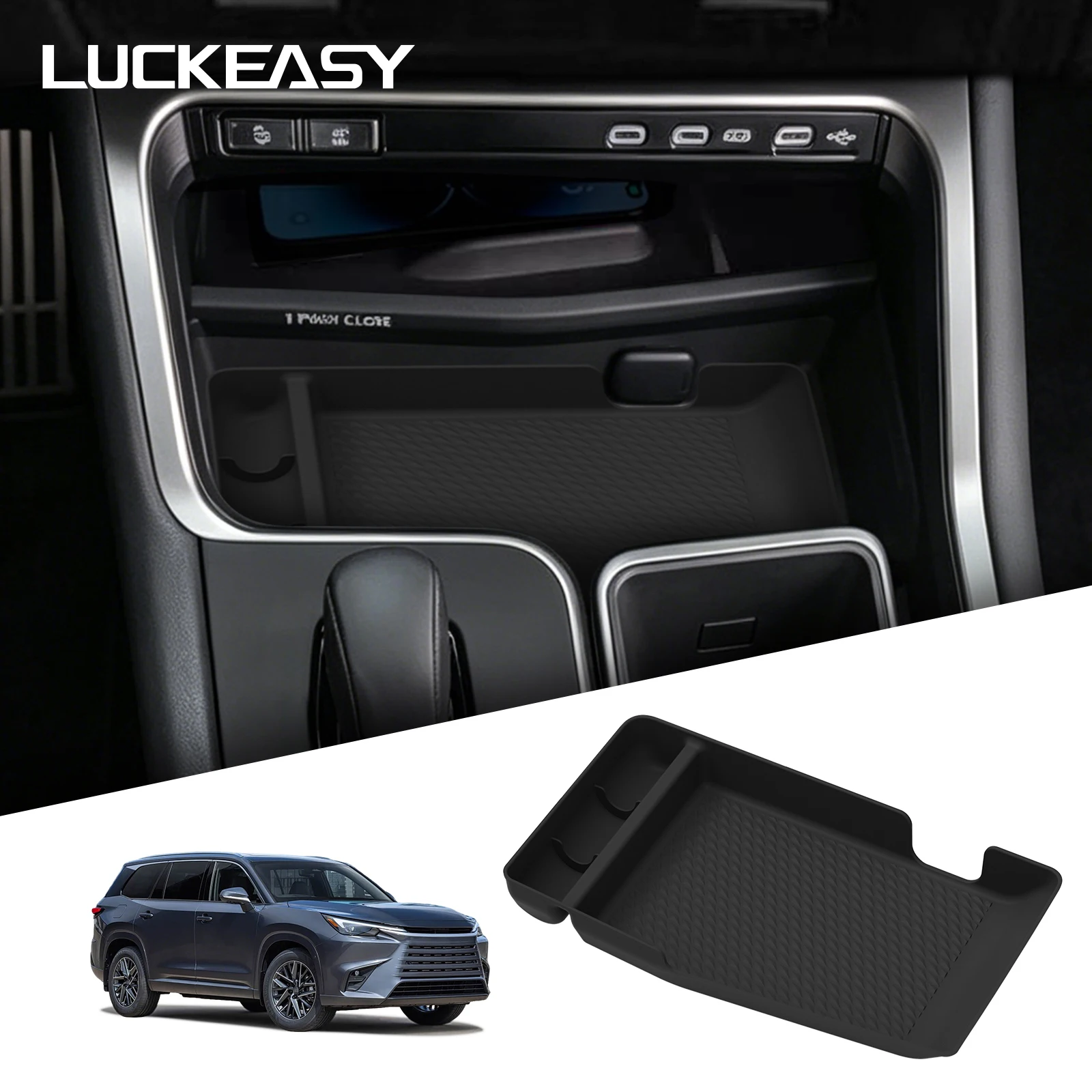 Für Lexus TX350/500H/500H+ 2024-2026 Auto-Aufbewahrungsbox Silikon Mittelkonsole Ordnungsbox Ablagefach Innenraum-Zubehör