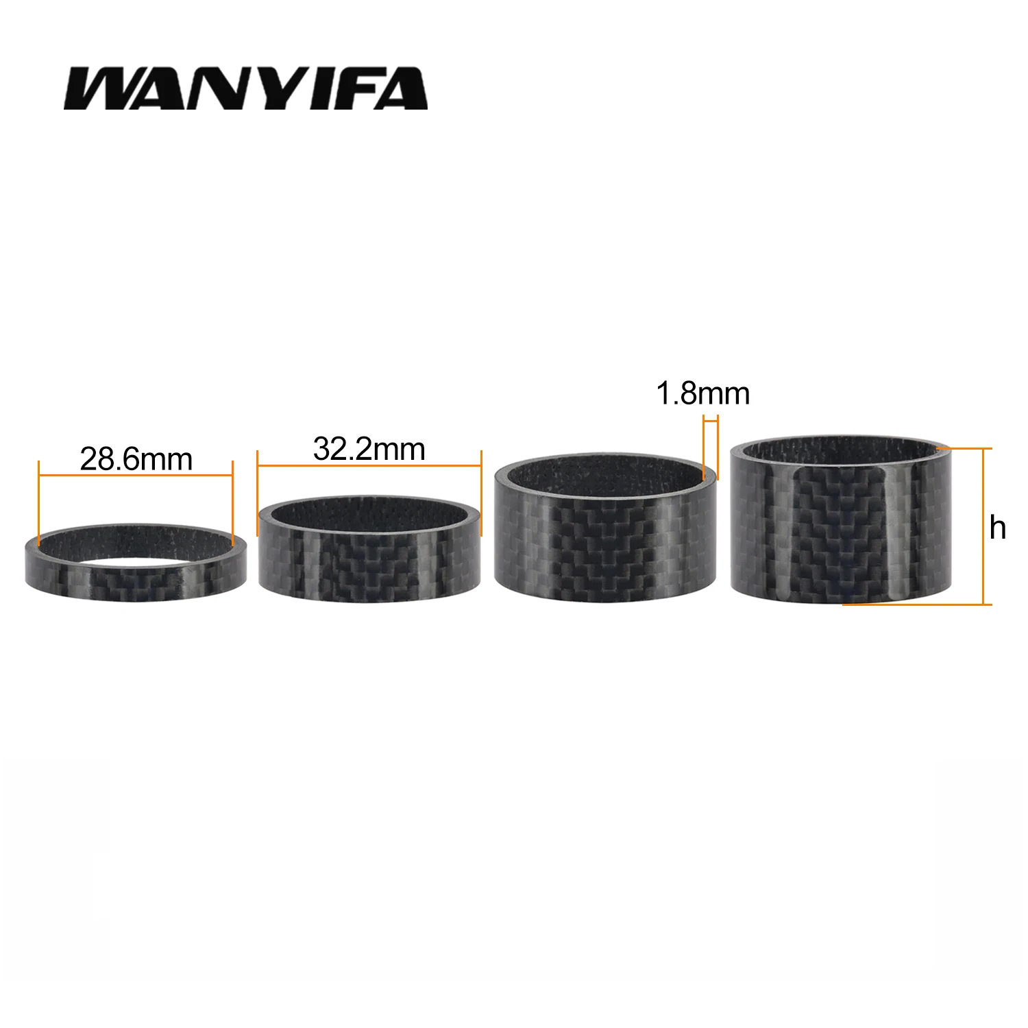 Wanyifa Bicycle Headset Carbon Washer 1-1/8\