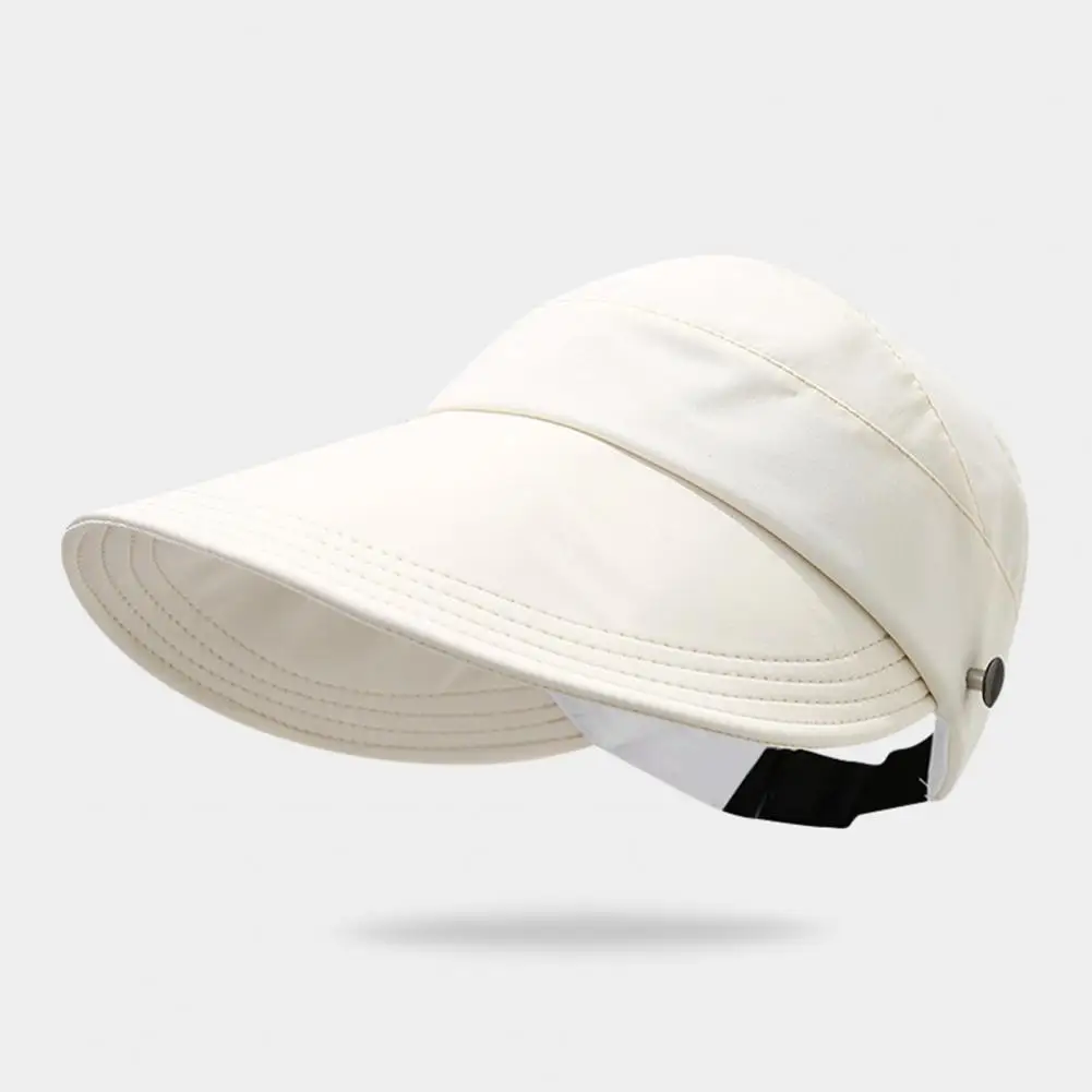 Elastic Strap Hat Adjustable Extended Brim Sun Hat for Women Lightweight Breathable Outdoor Sports Cap Wide Brim Upf50 Foldable
