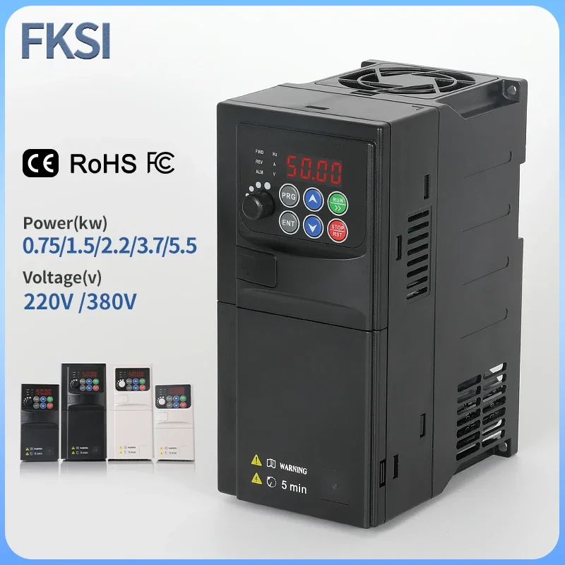 

SUSWE 220V TO 380V Economical VFD Variable Frequency Drive Converter Inverter 1.5/2.2/3.7/4/5.5/7.5/KW Motor Speed Controller